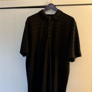 Nordstrom Black Polo Shirt Soft Knit Short Sleeve